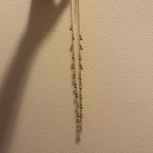 Kate spade gold necklace with jewels - long necklace